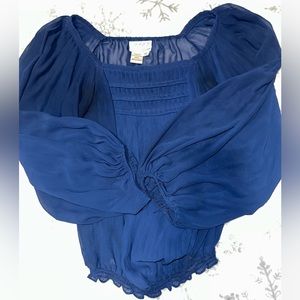 Nordstrom Max Studio flowy blue blouse